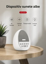 functionalitati aparat sunete albe pentru bebelusi