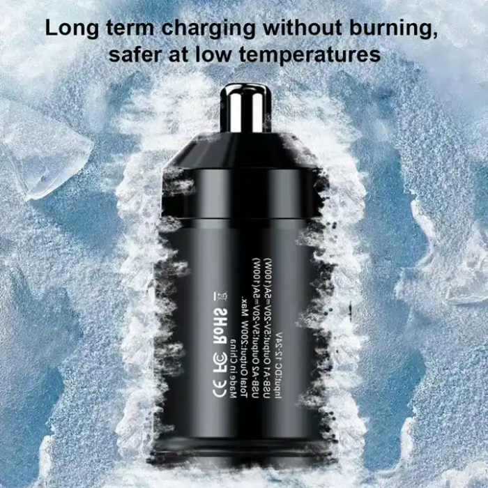 Mini Incarcator Auto Fast Charge, 100W, Negru - imagine 6