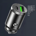Mini Incarcator Auto Fast Charge, 100W, Negru - imagine 5
