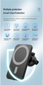 Suport Auto MagSafe, Universal, Negru - imagine 3