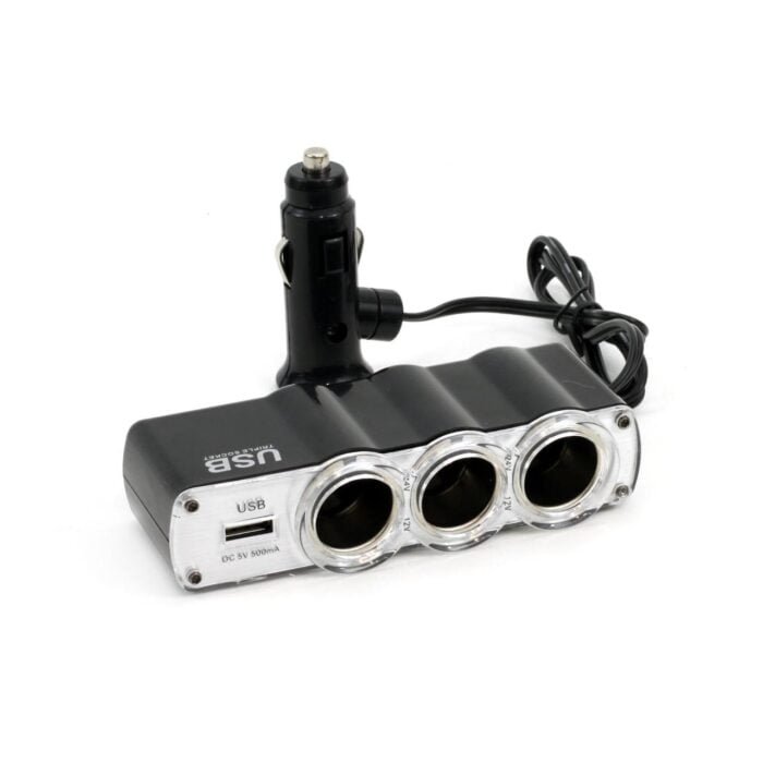 Splitter bricheta auto SOC4 3+1 USB - imagine 1