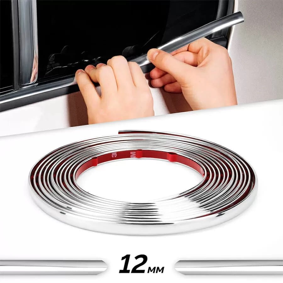 030520246634ac6059578.jpeg Rola Ornament autoadeziv, 12mm x 15m, culoare Crom SILVER - imagine 1