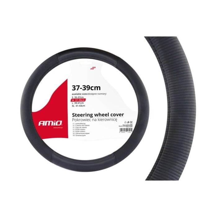 Husa volan neagra model Relax SWC-24-M (37-39cm) - imagine 1