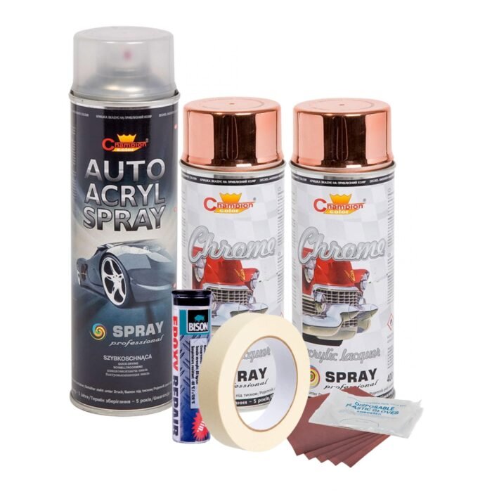 Kit complet reparatie si vopsire jante culoare Cupru Metalic, V2 - imagine 1