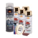 Kit complet reparatie si vopsire jante culoare Auriu Metalic, V4