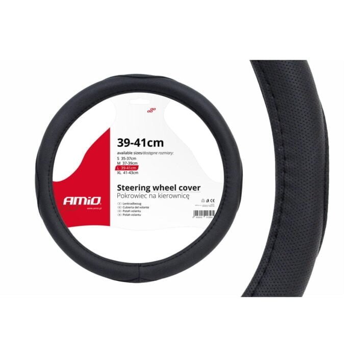 Husa volan neagra SWC-09-L (39-41cm) - imagine 1