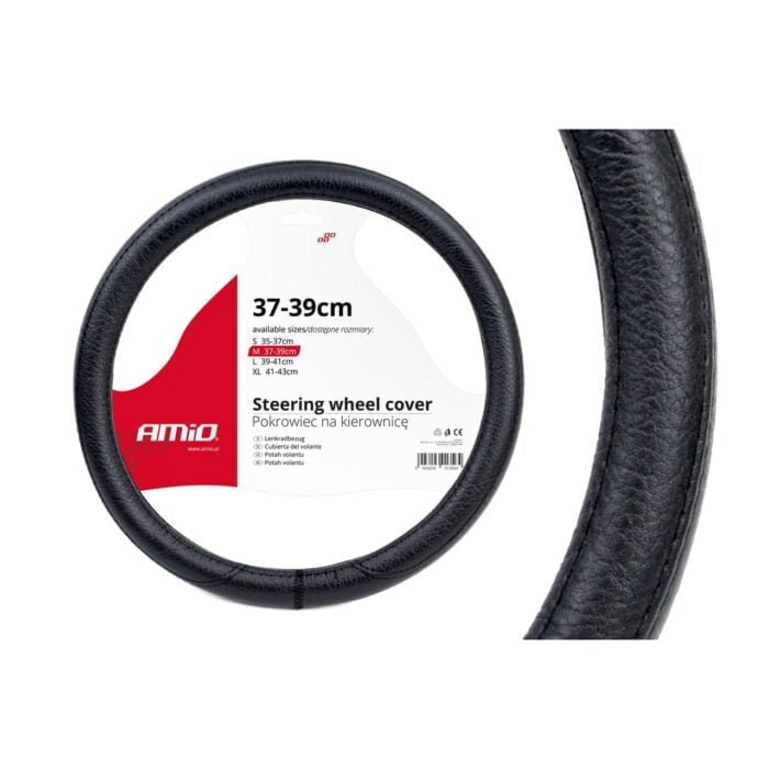 Husa volan neagra SWC-16-M (37-39cm) - imagine 1