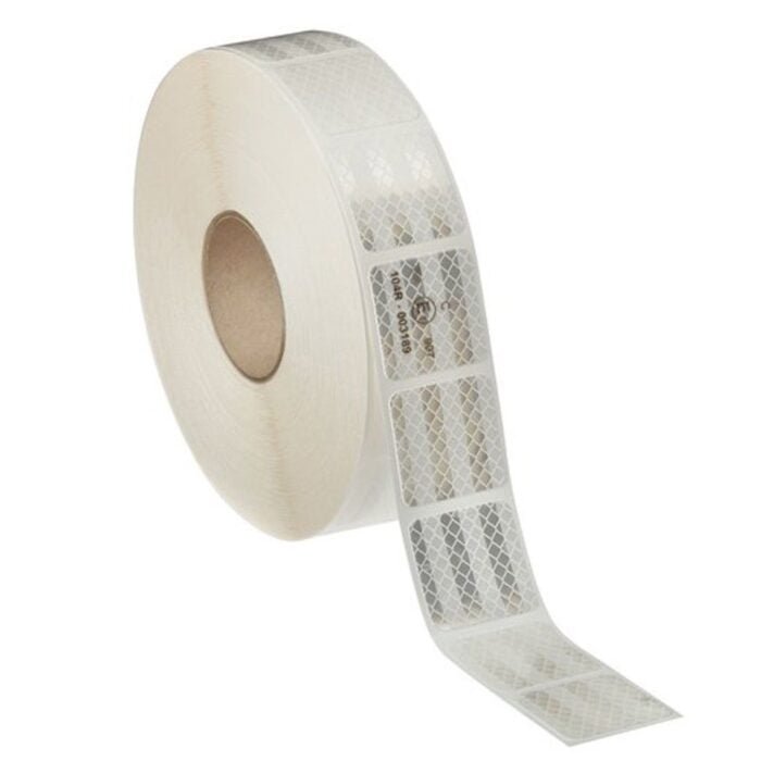 Banda reflectorizanta adeziva intrerupta pentru prelate - ALBA (rola 5cm x 45m) - imagine 1