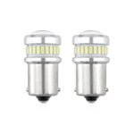 Set becuri auto cu LED CANBUS compatibil P21 R5W/R10W 30 SMD Alb 12V/24V, destinat competitiilor auto sau off-road