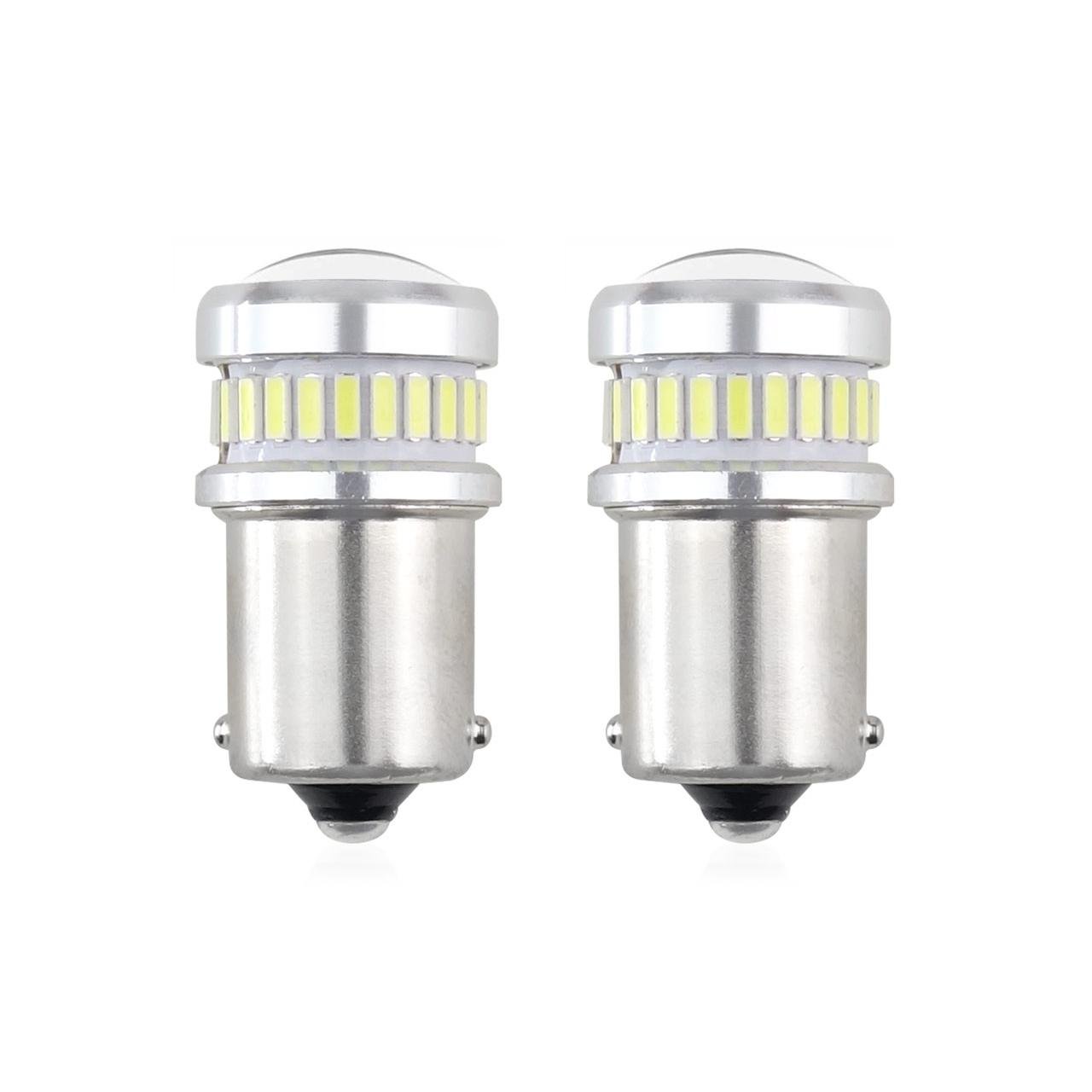 030520246634d52528543.jpeg Set becuri auto cu LED CANBUS compatibil P21 R5W/R10W 30 SMD Alb 12V/24V, destinat competitiilor auto sau off-road - imagine 1
