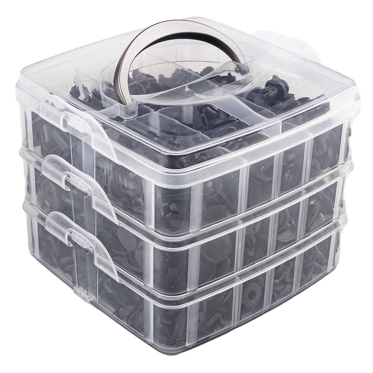 030520246634df07e3ed8.jpeg Set cleme - clipsuri reconditionare auto, 620 piese, diferite modele - imagine 1