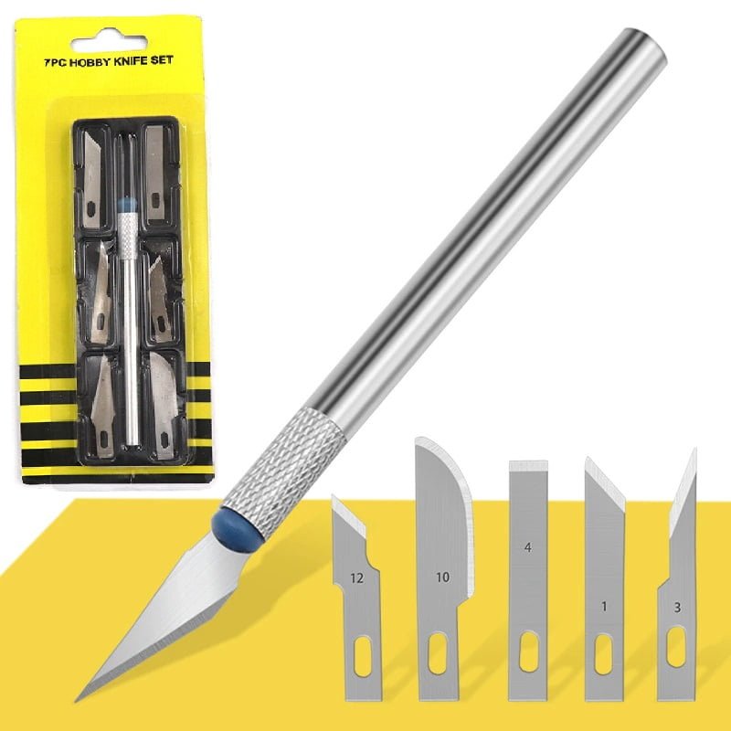 030520246634dfa2542a9.jpeg Set 6 buc. cutter + diverse lame de schimb pentru folie autocolant, AVX-AG607A - imagine 1