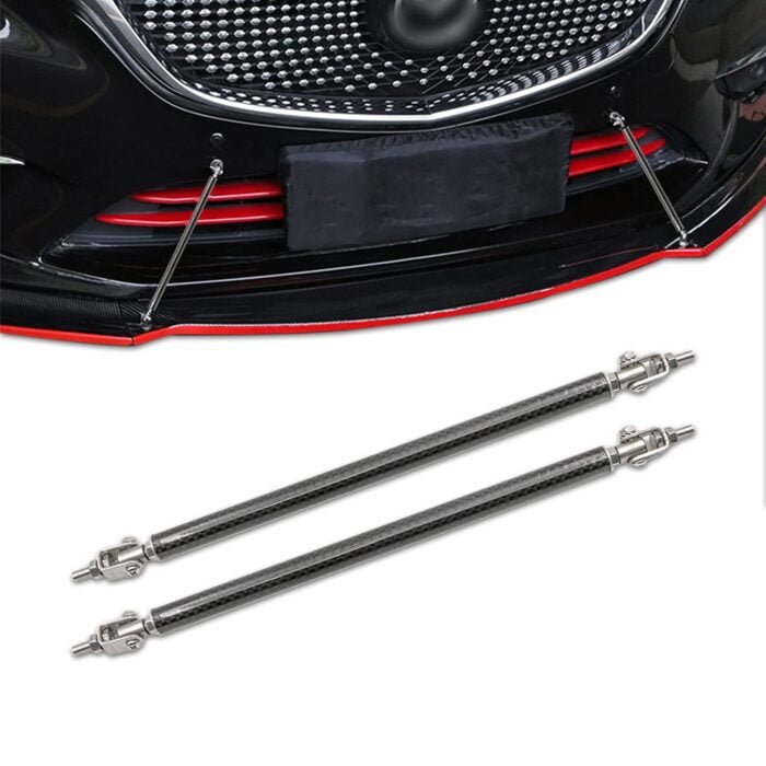 Set 2 Tije din Aluminiu reglabile pentru Consolidare Spoiler, lungime 10cm, IMITATIE CARBON - imagine 1