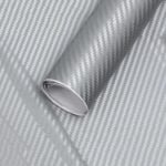 Folie colantare auto Carbon 3D - Argintiu (3m x 1,27m)