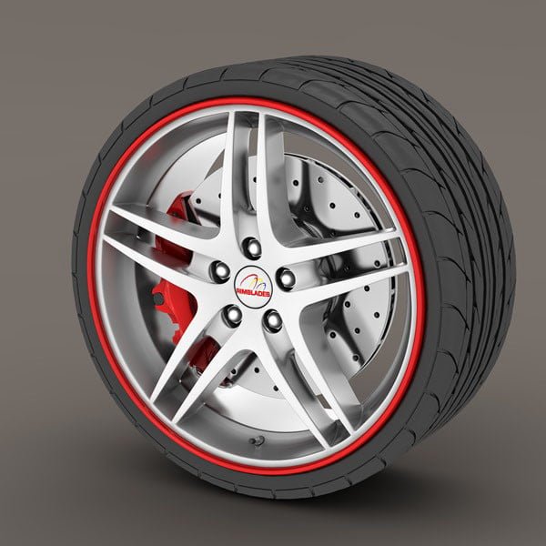 07052024663a18cb748ee.jpeg Set protectie jante, calitate Premium, 4 inele din plastic, culoare ROSU - imagine 1