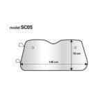 Parasolar parbriz argintiu din spuma EPE 145x70 cm - imagine 3