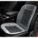 Huse auto cu bile de masaj din lemn si margine de plus gri CSM-01-Grey - imagine 3