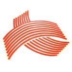 Set 16 inele din autocolant pentru jante culoare Rosu Lucios - imagine 3