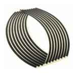 Set 16 inele din autocolant pentru jante culoare Negru Lucios - imagine 3