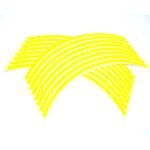 Set 16 inele din autocolant pentru jante culoare Galben Lucios - imagine 3