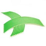 Set 16 inele din autocolant pentru jante culoare Verde Lucios - imagine 3