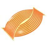 Set 16 inele din autocolant pentru jante culoare Orange Lucios - imagine 3
