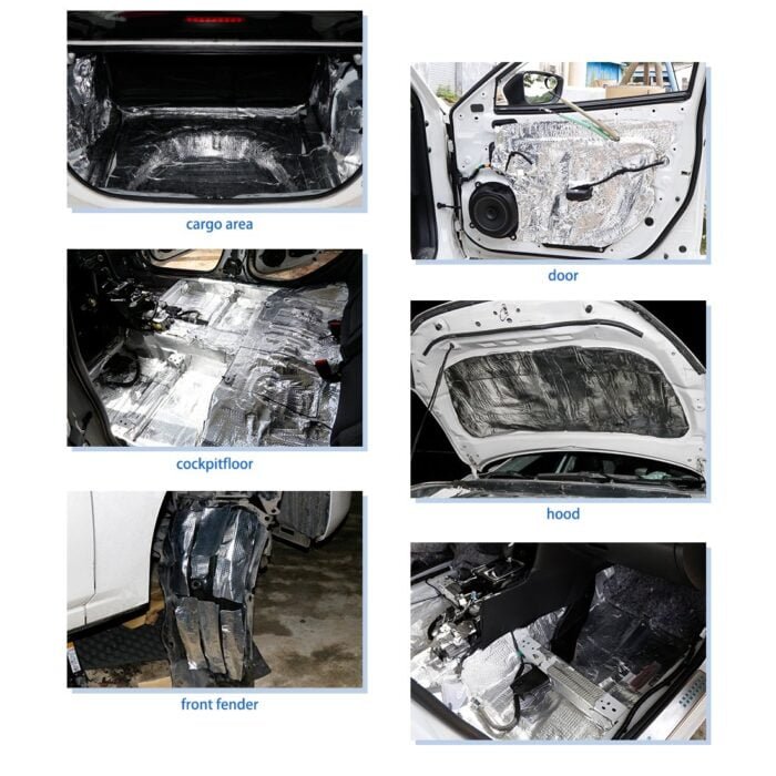 Material insonorizare auto cu strat din aluminiu, dimensiune 100cm x 100 cm x 6mm - imagine 8