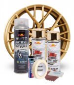 Kit complet reparatie si vopsire jante culoare Auriu Metalic, V2 - imagine 3