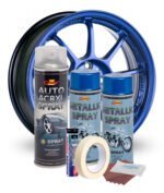 Kit complet reparatie si vopsire jante culoare Albastru Metalizat, V2 - imagine 3