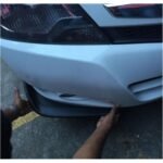 Set 2 buc. aripioare Racing, prelungire bara tuning din plastic culoare neagra - imagine 3