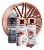 Kit complet reparatie si vopsire jante culoare Cupru Metalic, V2 - imagine 3