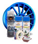 Kit complet reparatie si vopsire jante culoare Albastru Fluorescent, V2 - imagine 3