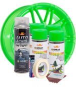 Kit complet reparatie si vopsire jante culoare Verde Fluorescent, V4 - imagine 3