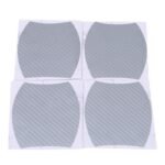 Set 4 bucati protectie zgarieturi manere usa din autocolant carbon 3D Argintiu - imagine 3