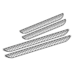 Set 4 bucati protectie praguri universale culoare crom si negru diamond - imagine 3