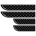 Set 4 bucati protectie praguri universale culoare neagra si crom diamond - imagine 4