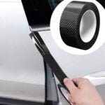 Rola ornament bandouri sau praguri autoadeziv din autocolant Carbon 5D, dimensiune 148 x 4 cm, culoare Neagra - imagine 4