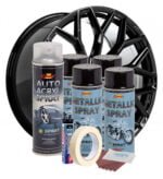Kit complet reparatie si vopsire jante culoare Negru Metalizat, V4 - imagine 3