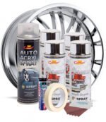Kit complet reparatie si vopsire jante culoare Crom Metalic, V4 - imagine 3