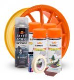 Kit complet reparatie si vopsire jante culoare Orange Fluorescent, V4 - imagine 3
