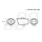 Ornament toba esapament din otel inoxidabil MT 020C - imagine 3