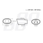 Ornament toba esapament din otel inoxidabil MT 023BLC - imagine 4