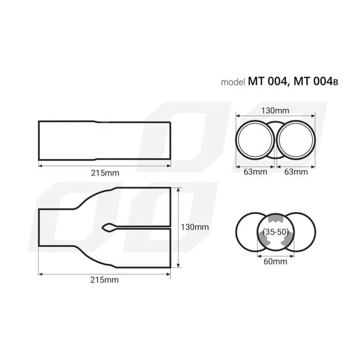 Ornament toba esapament din otel inoxidabil MT 004 - imagine 5