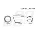 Ornament toba esapament din otel inoxidabil MT 007BC - FUMURIU - imagine 3