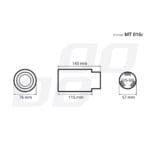 Ornament toba esapament din otel inoxidabil MT 016C - imagine 6