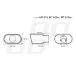 Ornament toba esapament din otel inoxidabil MT 019BLC - imagine 4