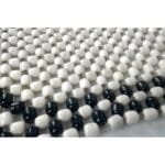 Husa auto cu bile de masaj din lemn (alb cu negru) - imagine 4