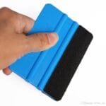 Racleta albastra cu velur pentru colantare folie autocolant - imagine 3