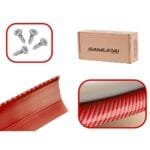 Protectie spoiler, prelungire bara fata/spate din cauciuc, culoare CARBON Rosu - imagine 8