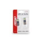 Set becuri auto cu LED CANBUS compatibil T10e W5W 8 SMD Alb 12/24V, destinat competitiilor auto sau off-road - imagine 3